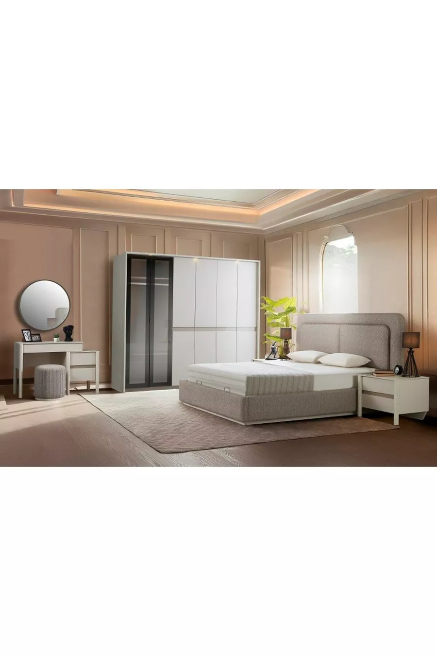 ENSEMBLE DE CHAMBRE À COUCHER AVEC CADRE HSAR