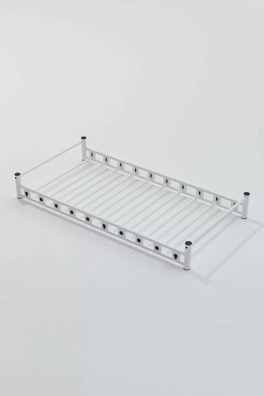 Lit superposé pour bébé avec sommier et matelas, blanc