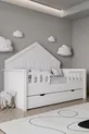 % Lit Montessori pour enfants en MDF avec tiroirs, blanc