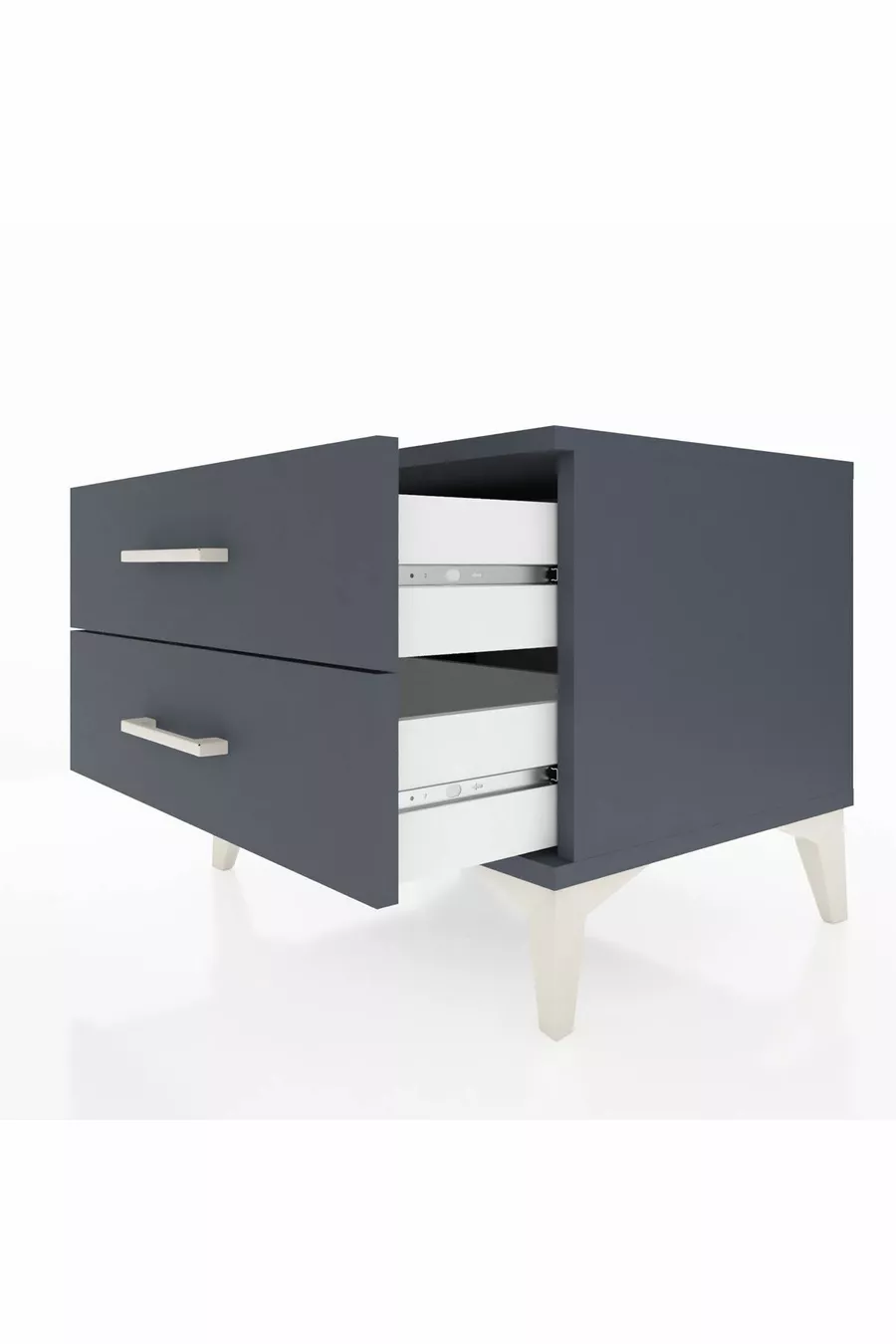 Chevet Hyperion 2 tiroirs Anthracite-Anthracite