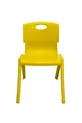 Chaise d'enfant incassable jaune - Chaise pour crèche et maternelle, lot de 2