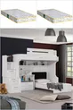 Lit superposé, lit superposé avec bureau intégré à Londres, 2 matelas Comfort