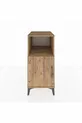 Table de chevet Kronos à 2 étagères avec 1 porte, pin-pin