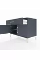 Commode Hyperion à une étagère, un tiroir et deux portes, Anthracite-Anthracite