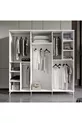- Montage gratuit - Ensemble complet de chambre à coucher en MDF blanc Oslo à 6 portes