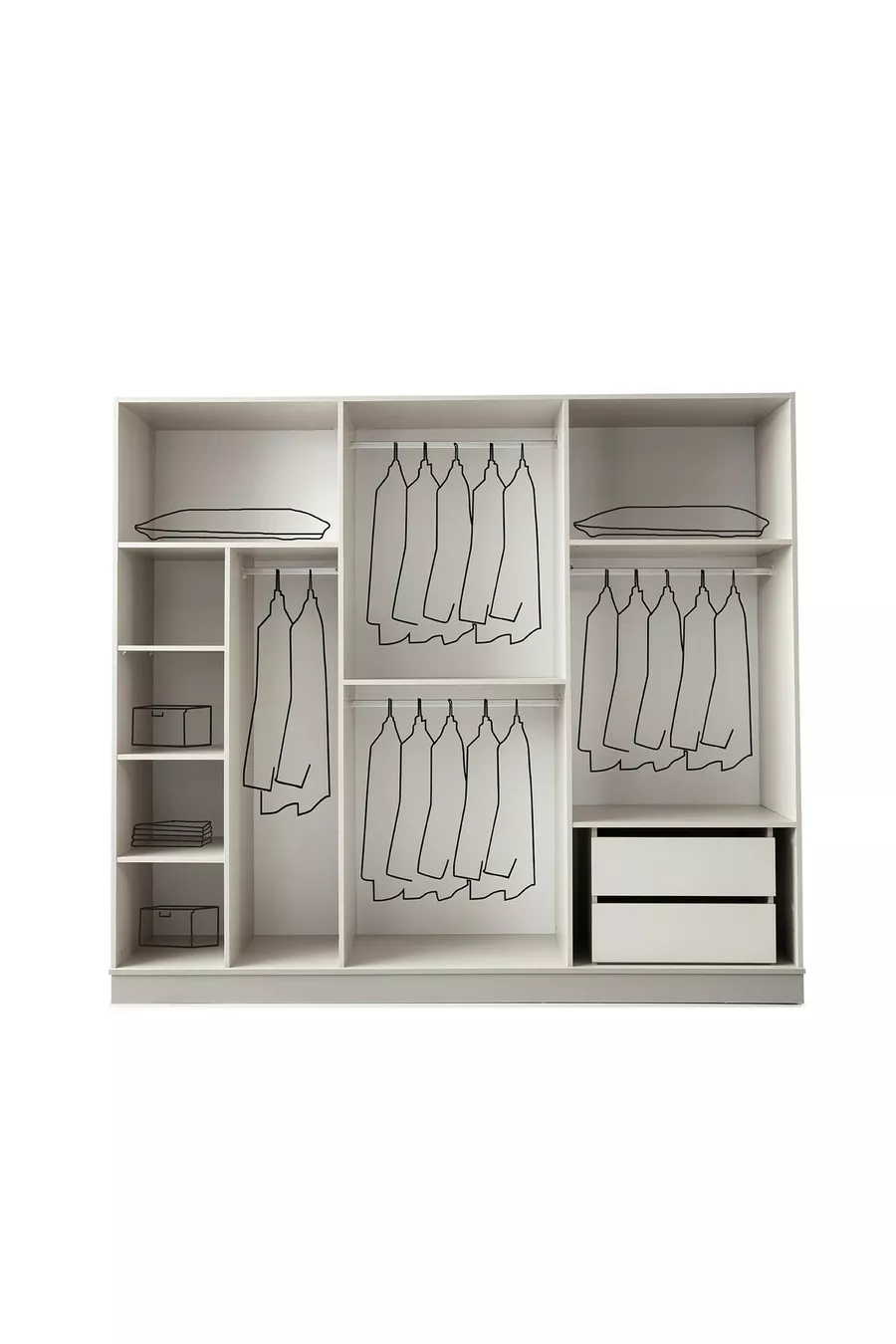 ENSEMBLE DE CHAMBRE À COUCHER HAZAL À BASE DE MDF
