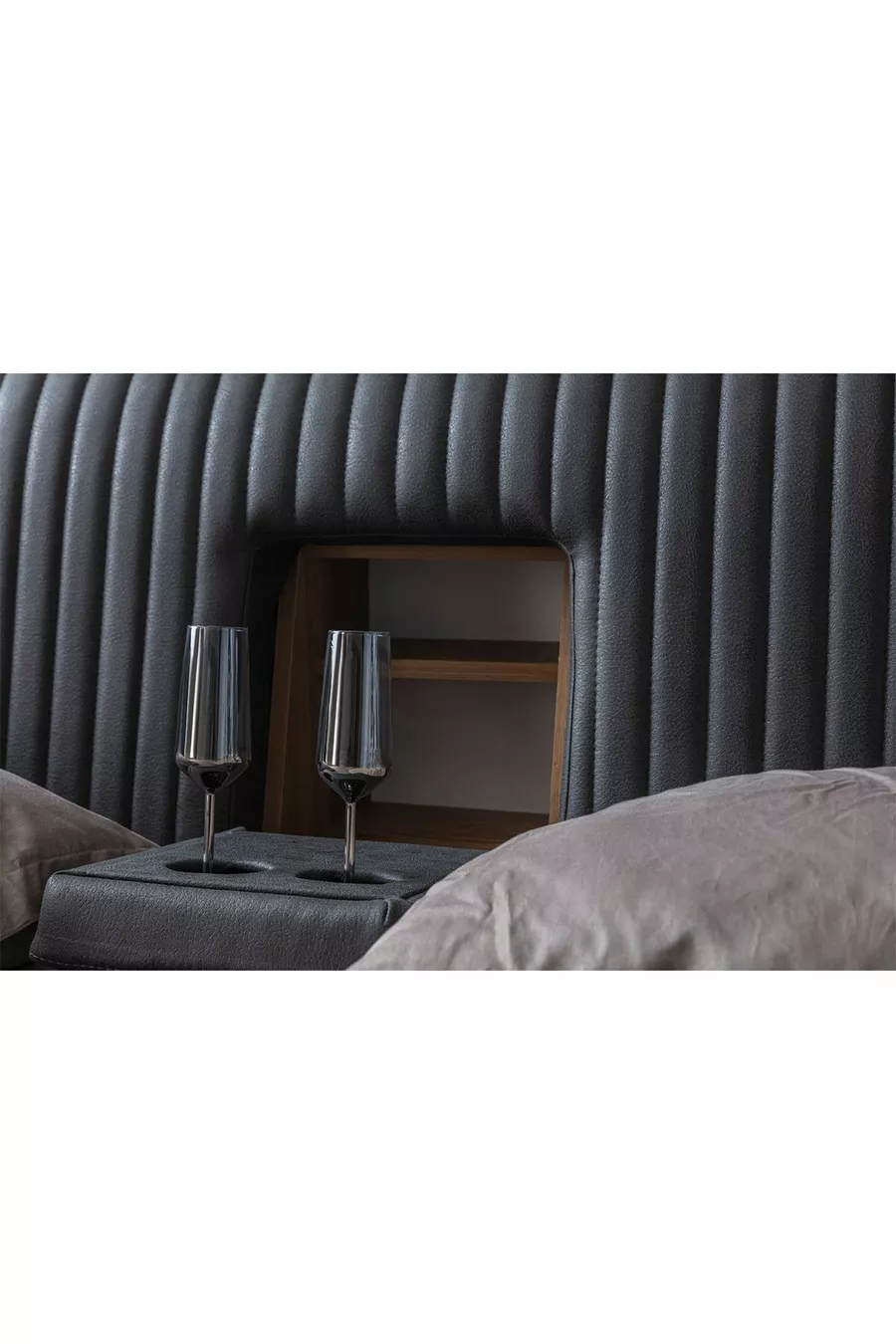 Lit intelligent Sunline avec massage, anthracite