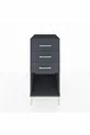 Table de chevet Kronos à 3 tiroirs Anthracite-Anthracite