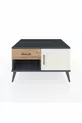 Commode Kronos avec une seule étagère, un tiroir et une porte, anthracite-pierre de lune/pin