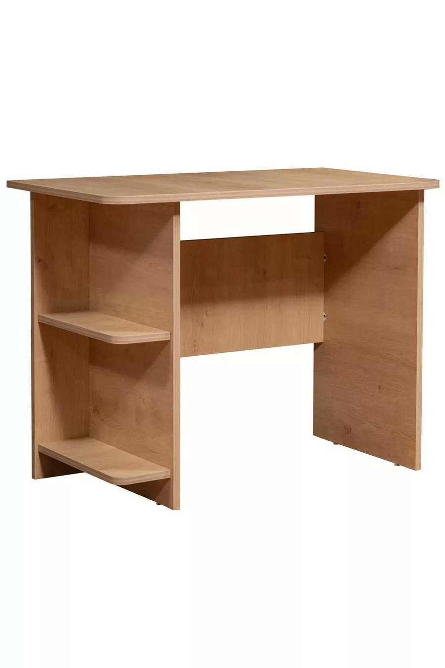 Lit superposé, Lit superposé Aura avec bureau et armoire à 3 portes, Noyer clair