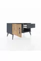 Commode Hyperion avec une seule étagère, un tiroir et une porte, Anthracite-Sapin/Anthracite