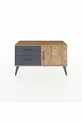Commode Arges avec une seule étagère, 2 tiroirs et une porte, Pin-Pin/Anthracite