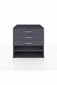 Commode Kronos à une étagère et trois tiroirs Anthracite-Anthracite