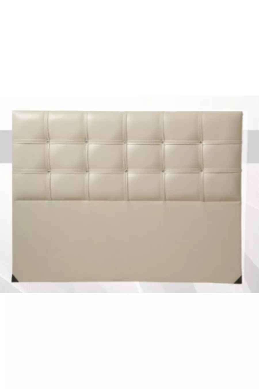 Tête de lit Alc Çiğdem en cuir synthétique crème écologique pour lit double