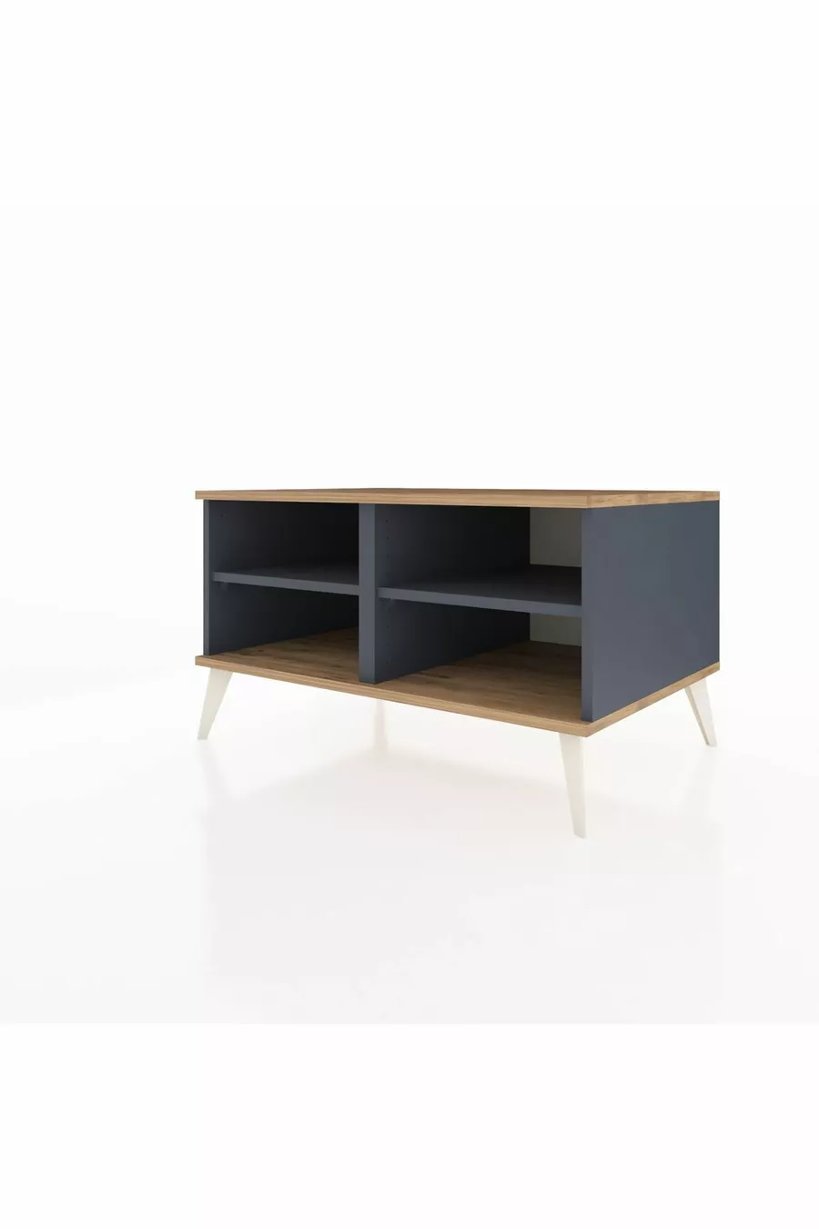 Commode Kronos 2 étagères Anthracite-Sapin/Anthracite