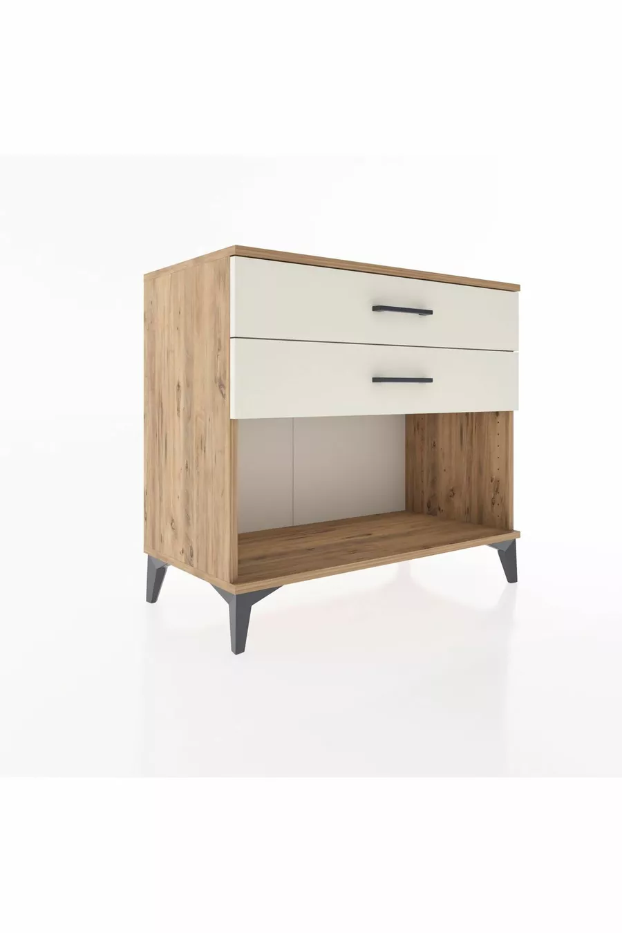 Commode Hyperion 2 tiroirs Pin-Ambre