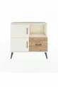 Commode Arges avec 2 étagères, 1 tiroir, 2 portes, couleur Pierre de lune/Pin
