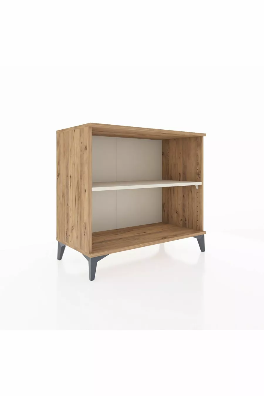 Commode Hyperion à une étagère en pin-pierre de lune