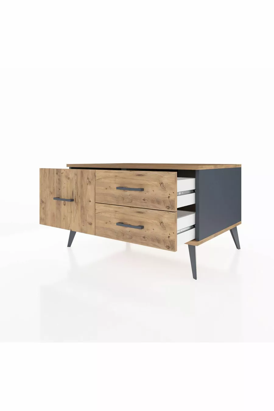 Commode Kronos 3 tiroirs Anthracite-Pin