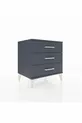 Chevet Hyperion 3 tiroirs Anthracite-Anthracite
