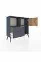 Commode Arges à 2 étagères, 1 tiroir, 1 porte, Anthracite-Sapin/Anthracite