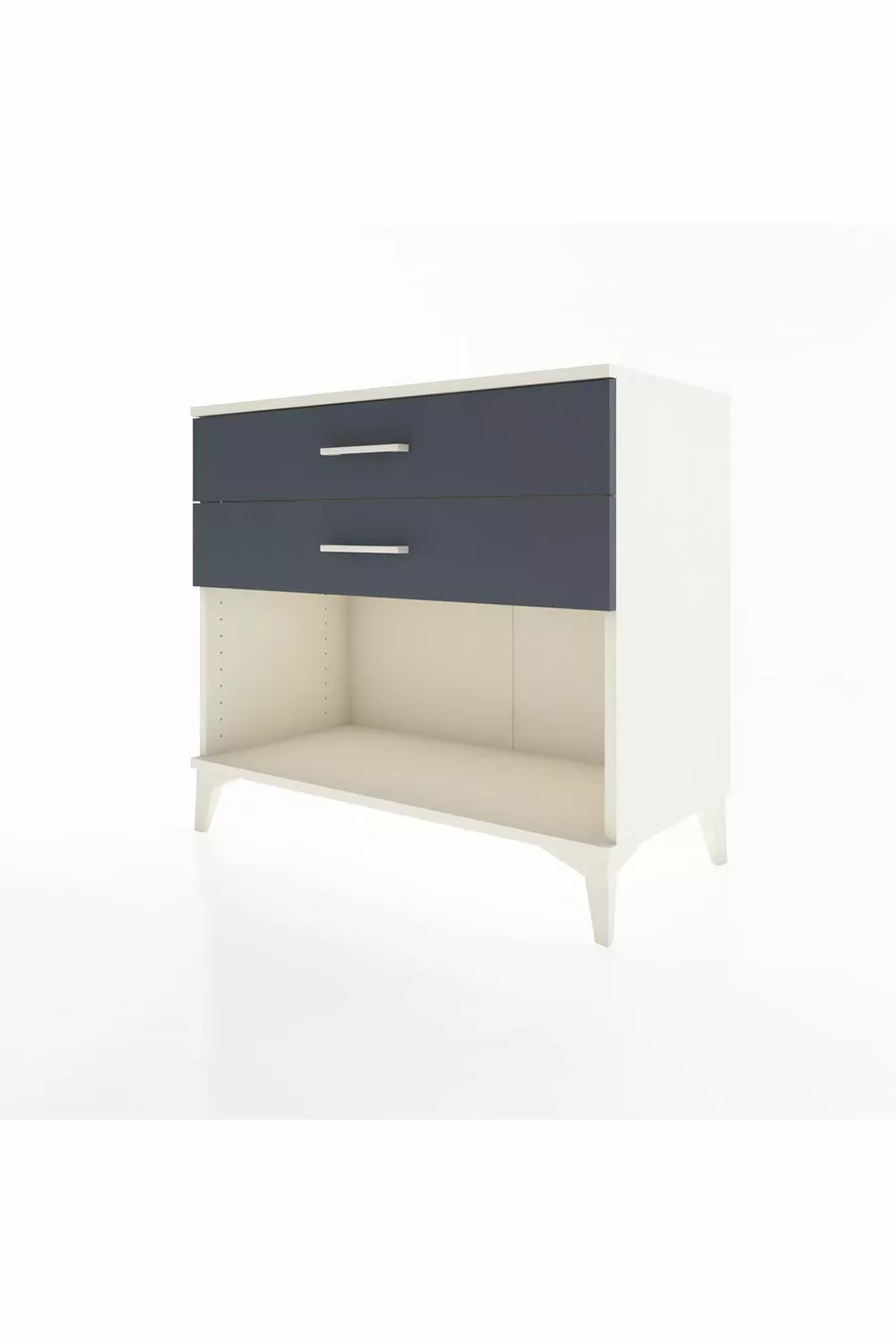 Commode Hyperion à 2 tiroirs Pierre de lune-Anthracite
