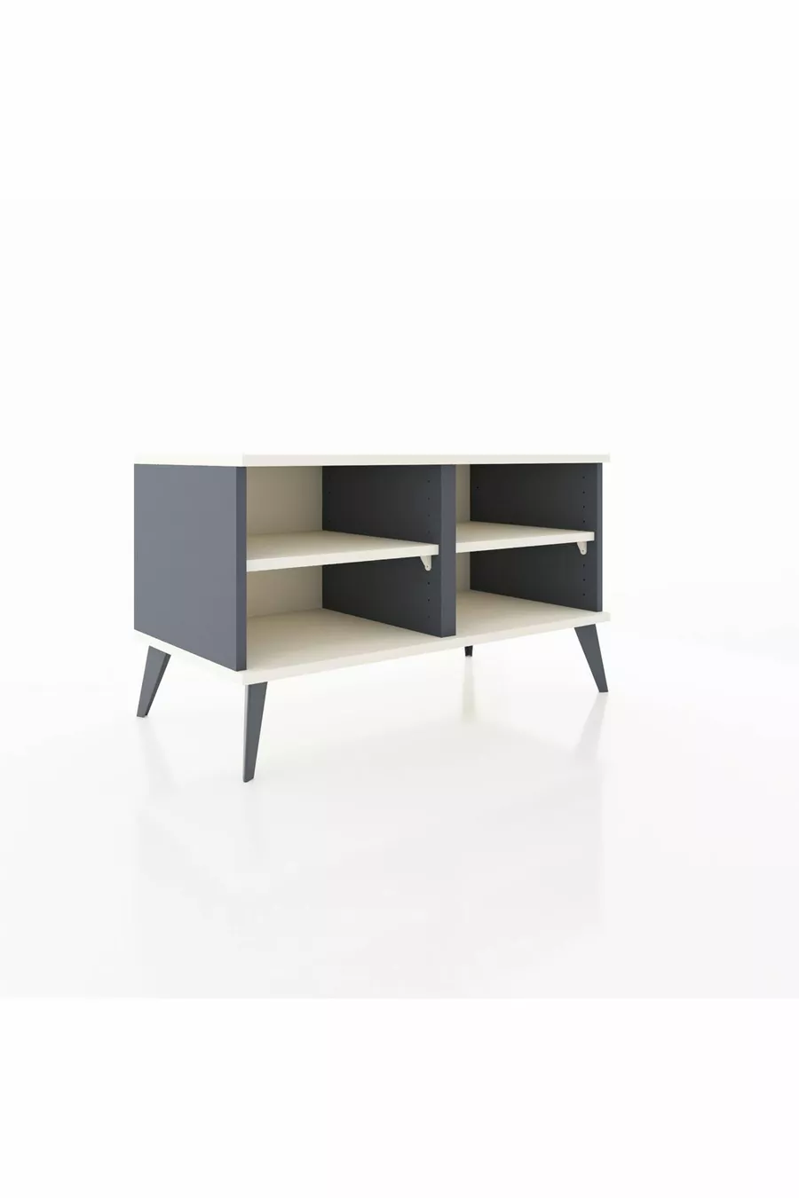 Commode Hyperion 2 étagères Anthracite-Pierre de lune