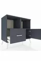 Commode Hyperion 2 étagères, 1 tiroir, 1 porte, Anthracite-Anthracite