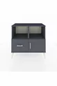 Commode Hyperion 2 étagères, 1 tiroir, 1 porte, Anthracite-Anthracite
