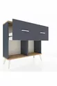 Commode Arges 2 tiroirs Anthracite-Cèdre/Anthracite