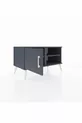 Commode Hyperion 2 étagères avec porte unique Anthracite-Anthracite