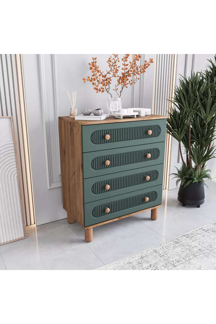 Commode Milen à 4 tiroirs % MDF
