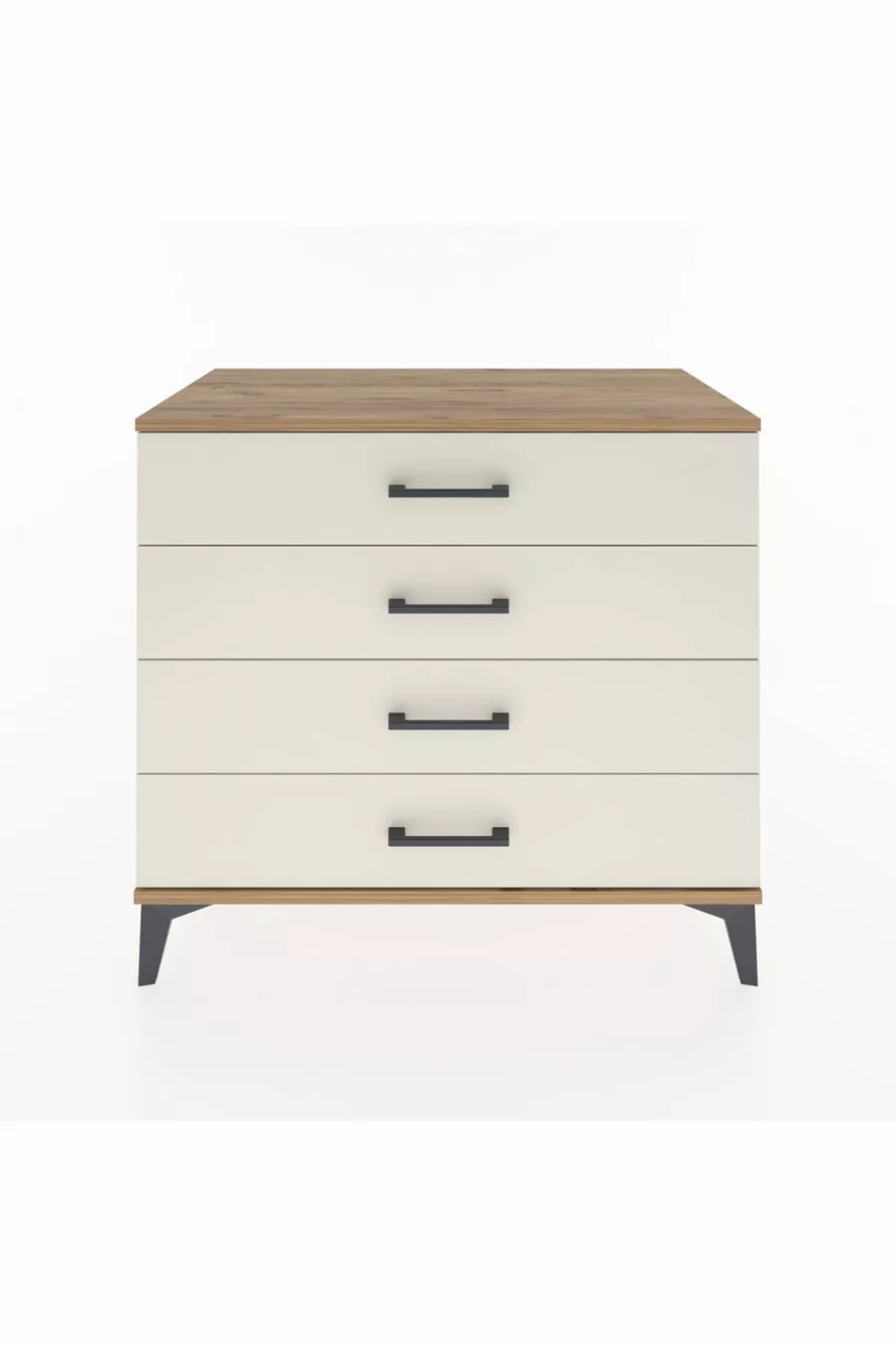 Commode Hyperion 4 tiroirs Pin-Ambre