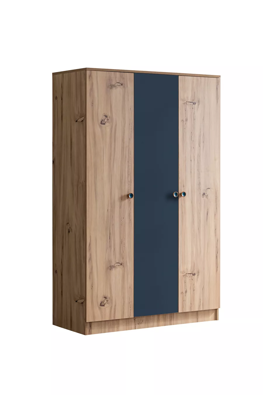 Lit superposé Ranza, Riva avec échelle 2 en 1 + Armoire 3 portes + 2 matelas Comfort