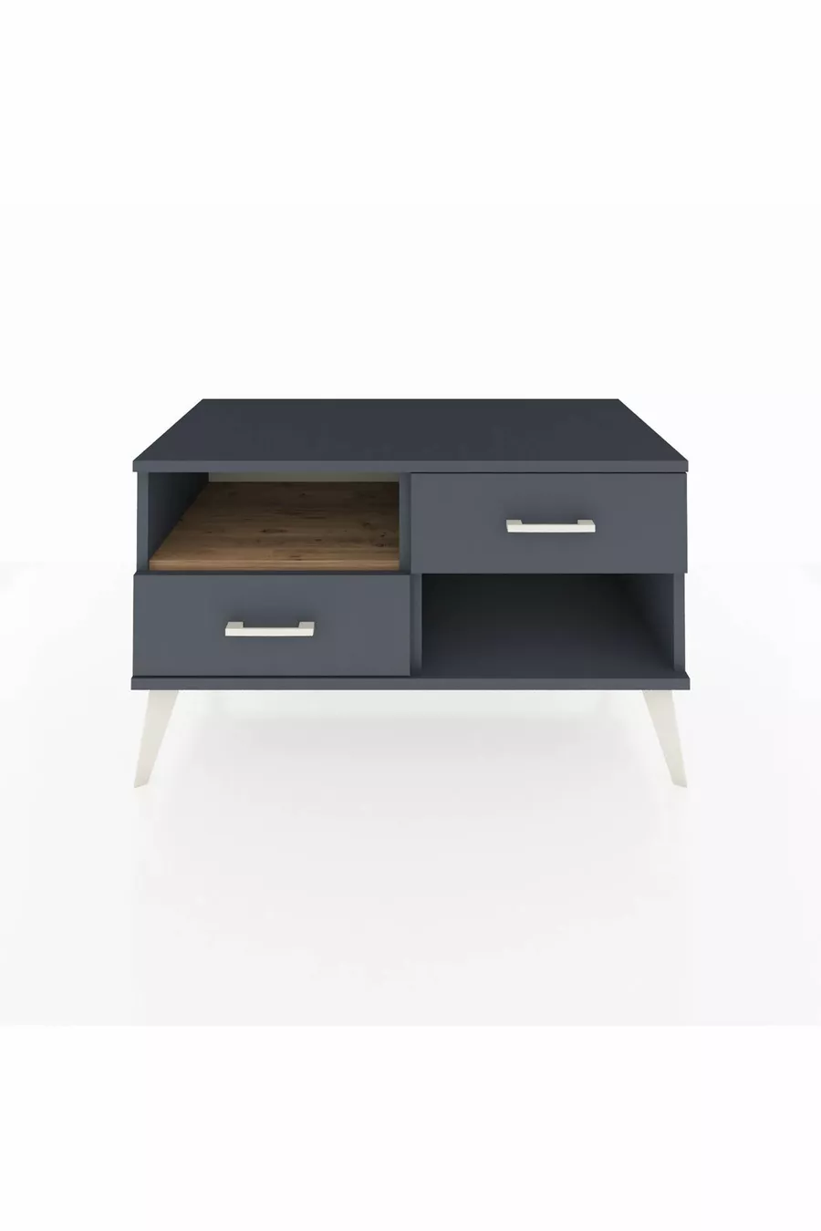 Commode Hyperion à une étagère et 2 tiroirs Anthracite-Sapin/Anthracite