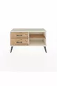 Commode Arges à une étagère et 2 tiroirs en pierre d'onyx et pin