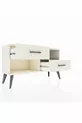 Commode Arges à une étagère et 2 tiroirs, quartz-anthracite/quartz