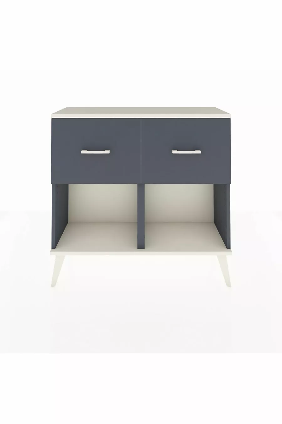 Commode Arges 2 tiroirs Anthracite-Pierre de Lune/Anthracite
