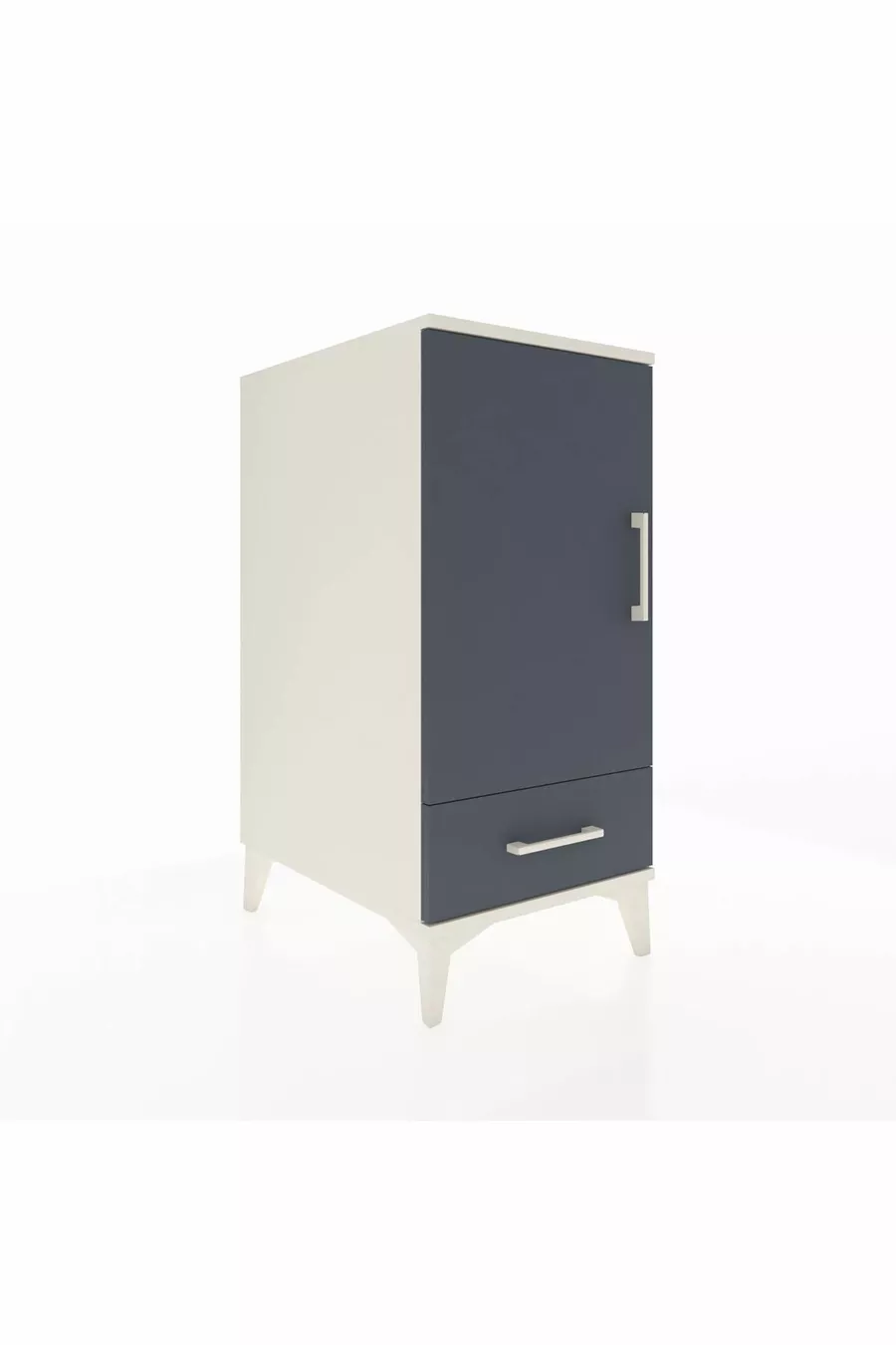 Kronos Chevet 3 Étageres 1 Tiroir 1 Porte Ambre-Anthracite