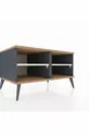 Commode Kronos 2 étagères Anthracite-Pin/Gris pierre