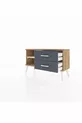 Commode Arges à une étagère et 2 tiroirs Pin-Aya/Anthracite