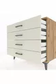 Commode Kronos à 4 tiroirs Pin-Pierre d'Agate