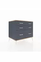 Commode Kronos 6 tiroirs Anthracite-Cèdre/Anthracite