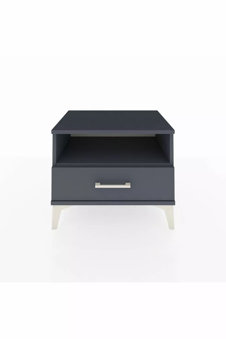 Commode Hyperion à une étagère et un tiroir Anthracite-Anthracite