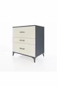 Commode Kronos 3 tiroirs Anthracite-Pierre de lune