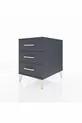 Table de chevet Kronos à 3 tiroirs Anthracite-Anthracite