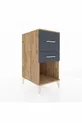 Chevet Kronos 2 tiroirs Pin-Anthracite