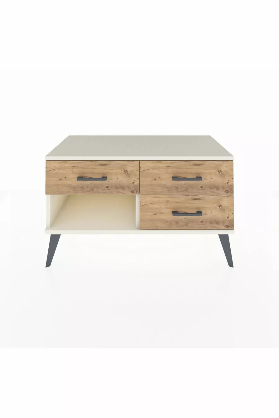 Commode Hyperion 3 tiroirs Pierre de lune/Pin