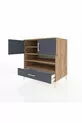 Commode Kronos 4 étagères, 1 tiroir, 2 portes, Pin-Anthracite