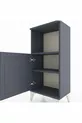 Table de chevet Arges à 2 étagères avec 1 porte, anthracite-anthracite